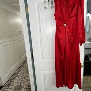 Farm rio cut out single-sleeve maxi dress sz xs